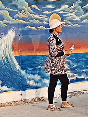 Peinture Murale a la plage de Oued-abdel.