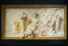 "Trompe-l'œil avec une faunesse et des putti" (Anne Vallayer-Coster - 1774)