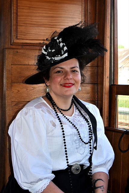 Lady on the train. Lady on the train.
