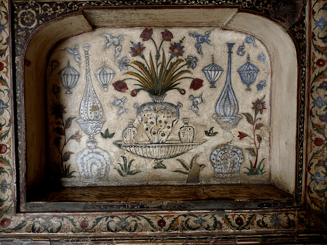 Agra- Itimad-ud-Daulah's Tomb- Pietra Dura Decoration