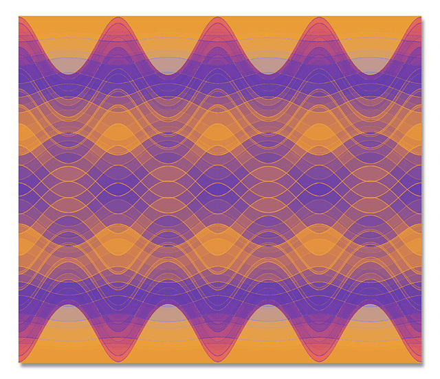 Purple & yellow wavy pattern