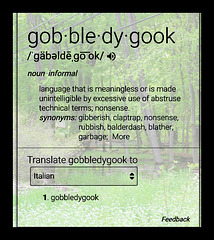 Gobbledygook / Gobbledegook