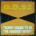 DD92  - Sorry Seems To Be The Hardest Word-