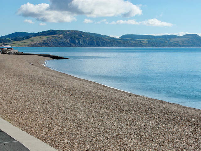 Looking from Lyme Regis towards Cain's Folly and Wear Cliffs