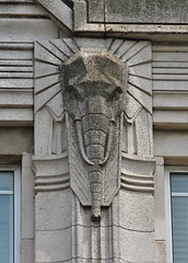 burton's shop, barking, london ,1931 deco shop, same cast concrete elephant design as greenwich (2)