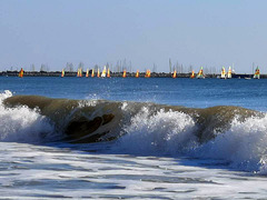 par dessus la vague .... les voiliers .