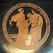 Detail of a Kylix with a Flirtation Scene Attributed to the Briseis Painter in the Getty Villa, June 2016