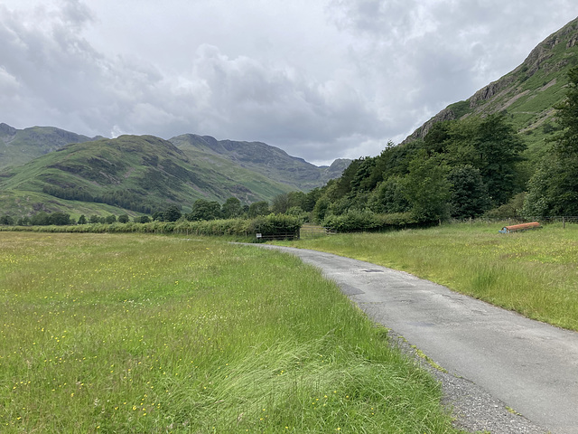 Bowfell from the Stool End Farm Track