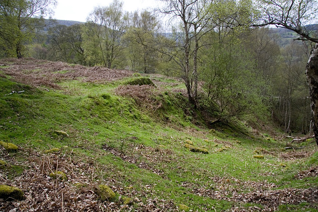 Bolehill Quarries Incline and former buildings platform