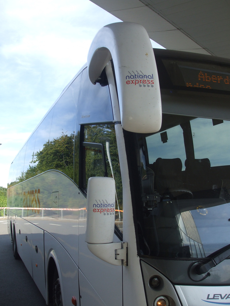 DSCF4906 Branded wing mirrors! Bruce Coaches FN63 PWK (National Express contractor) at Milton Keynes - 1 Sep 2016