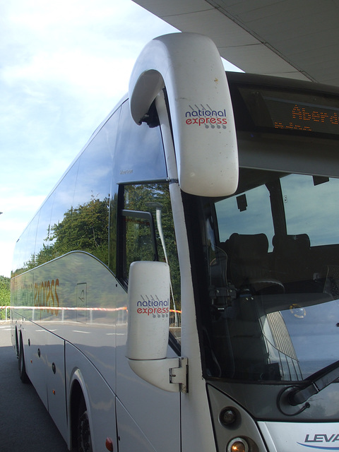 DSCF4906 Branded wing mirrors! Bruce Coaches FN63 PWK (National Express contractor) at Milton Keynes - 1 Sep 2016