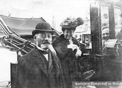 L.L.Zamenhof kun sia edzino Klara en Frankfurt en 1907