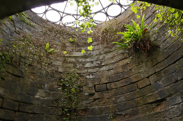 Light-well from ground level to the underground corridor