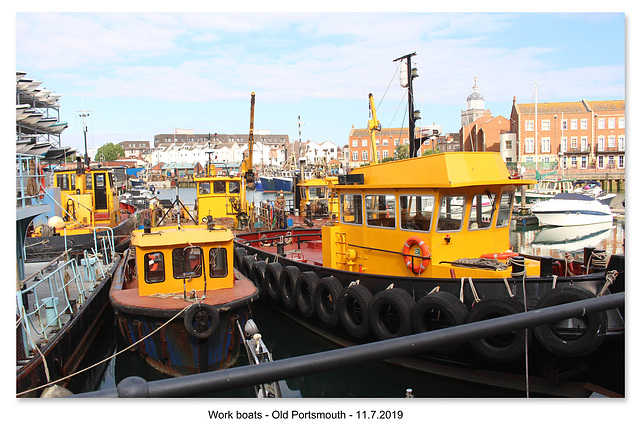 Work boats Old Portsmouth 11 7 2019