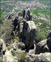 La Cabrera town from the ridge