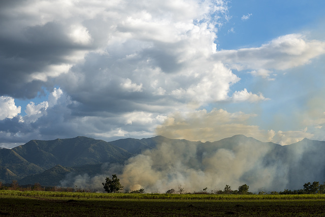 Campos en llamas en Cuba