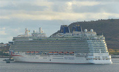 P&O Britannia arriving at Basseterre (2) - 12 March 2019