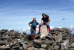 Jim & Steve at summit of Carn Eige, Affric Ridge 14th August 1992