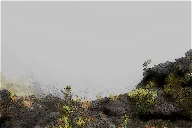 Precipice and fog