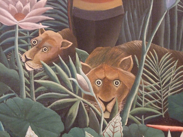 Detail of The Dream by Rousseau in the Museum of Modern Art, March 2010