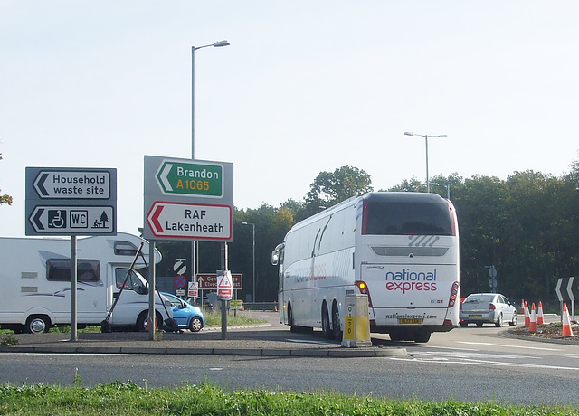 DSCF5092 Whippet Coaches (National Express contractor) NX18 (BL17 XAW) at Barton Mills - 7 Oct 2018