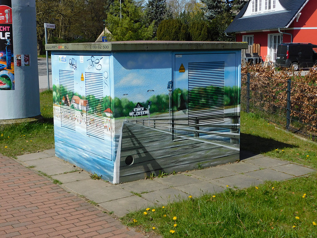 Trafohäuschen in Graal-Müritz, Ecke "Am Tannhof" / Strandstraße