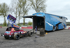 Stock car transporter RJI 8917 (B663 AFC) at Mildenhall Stadium - 6 Apr 2019 (P1000855)