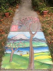 Pandemic chalk: View of Mount Fuji 2