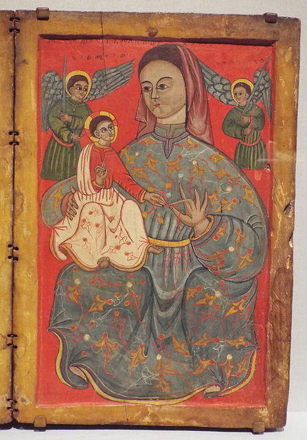 Detail of the Diptych with St. George and the Virgin and Child in the Metropolitan Museum of Art, February 2024