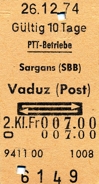 auto Sargans-Vaduz