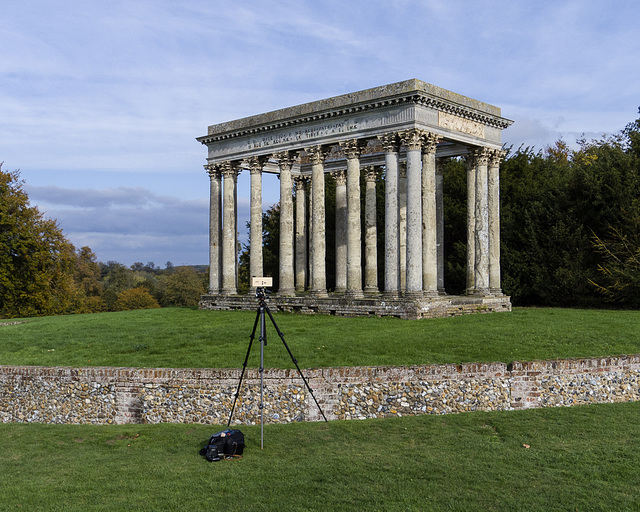 photographing the temple