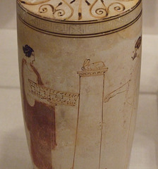Detail of a White-Ground Terracotta Lekythos in the Metropolitan Museum of Art, February 2012