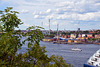 Blick zum Freizeitpark Gröna Lund in Stockholm