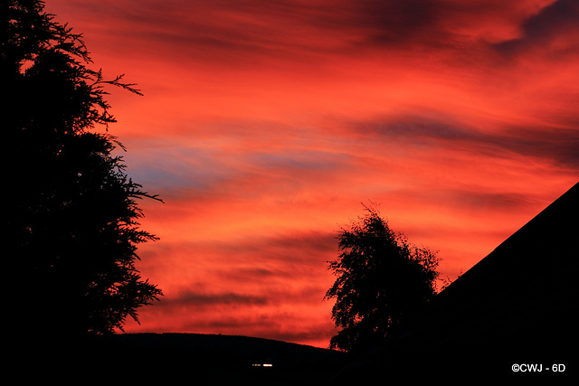 Winter dawn skies this morning