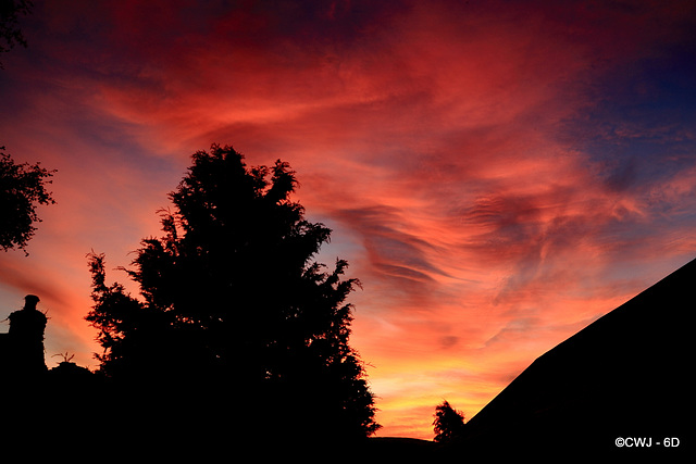 Winter dawn skies this morning