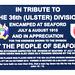 36th (Ulster) Division plaque Seaford