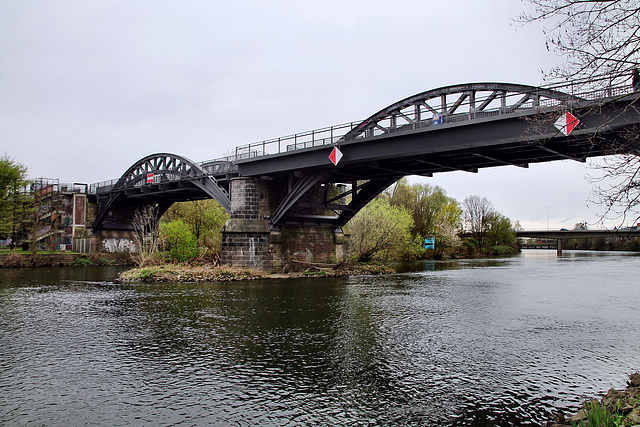 Ruhrbrücke der ehemaligen Rheinischen Eisenbahn (Mülheim an der Ruhr) / 30.03.2024