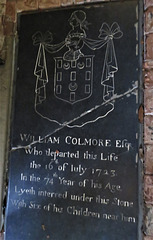 st mary's church, warwick (166)ledger slab tomb of william colmore +1743