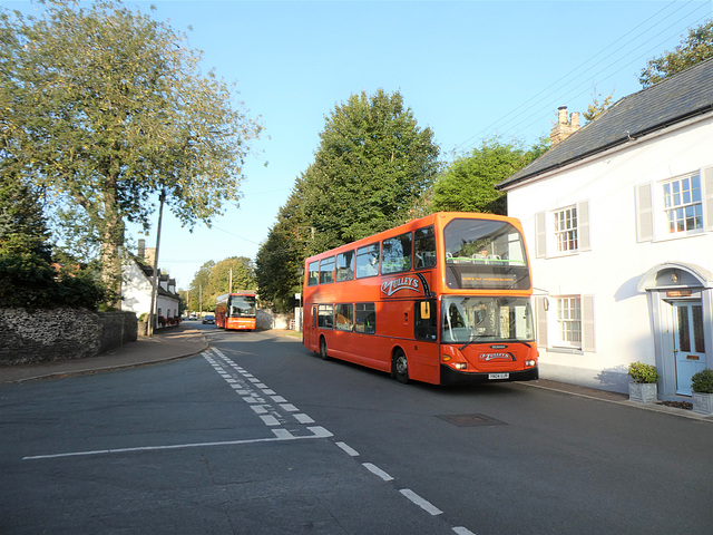 Mulleys Motorways YN04 UJR and WCF 99 (BC09 NBC) in Barton Mills - 18 Sep 2020 (P1070703)