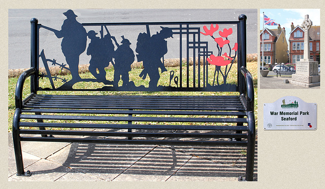 War Memorial bench Seaford 16 5 2020