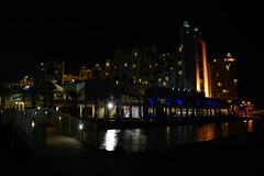 Israel, Eilat, Herods Palace Hotel at Night