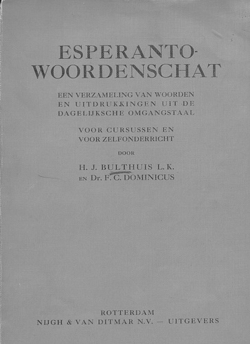 Builthuis, Woordenschat 1931