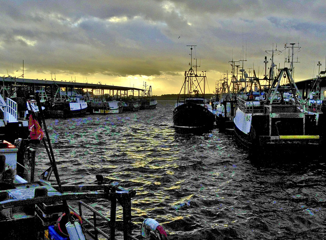 Dark and Stormy at The Fishquay. North Shields