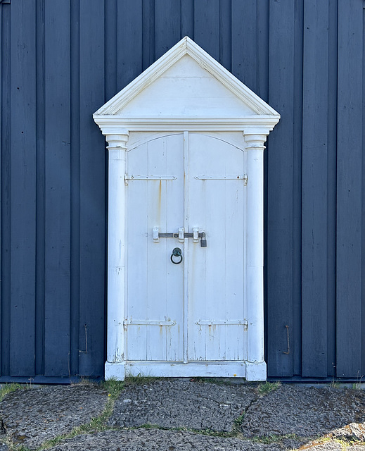 Church door. Closed.