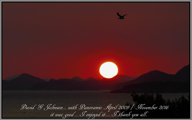 Sundown over the Elaphite' islands - Croatia.
