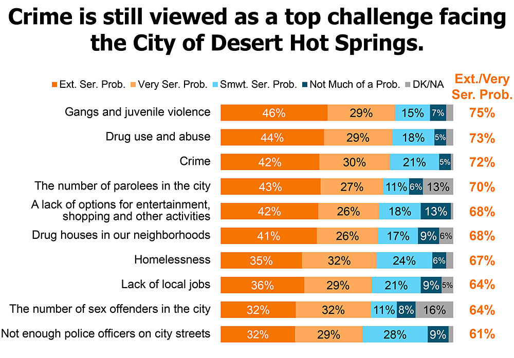 Crime is still viewed as a top challenge facing the City of DHS