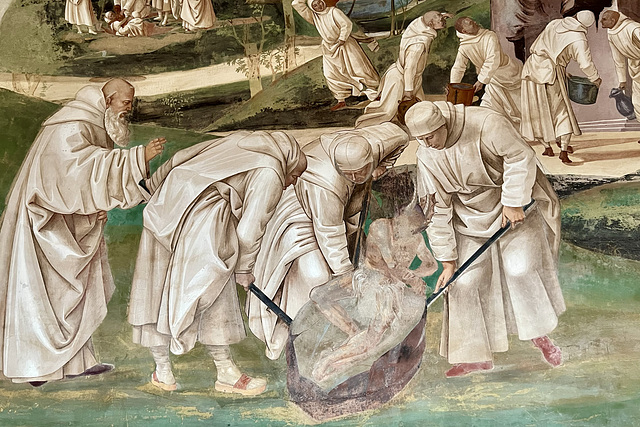 Territorial Abbey of Monte Oliveto Maggiore 2024 – Moving the stone with the aid of Saint Benedict