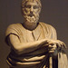 Detail of a Statue of Homer or a Philosopher from the Villa dei Papiri in the Naples Archaeological Museum, June 2013