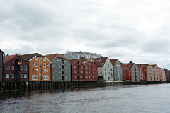 Norway, Old Town of Trondheim, Houses of the Right Bank of the Nidelva River Norway, Old Town of Trondheim, Houses of the Right Bank of the Nidelva River