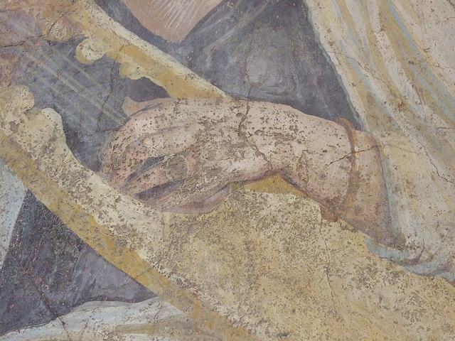 Detail of Woman Playing a Kithara Wall Painting from Boscoreale in the Metropolitan Museum of Art, May 2011